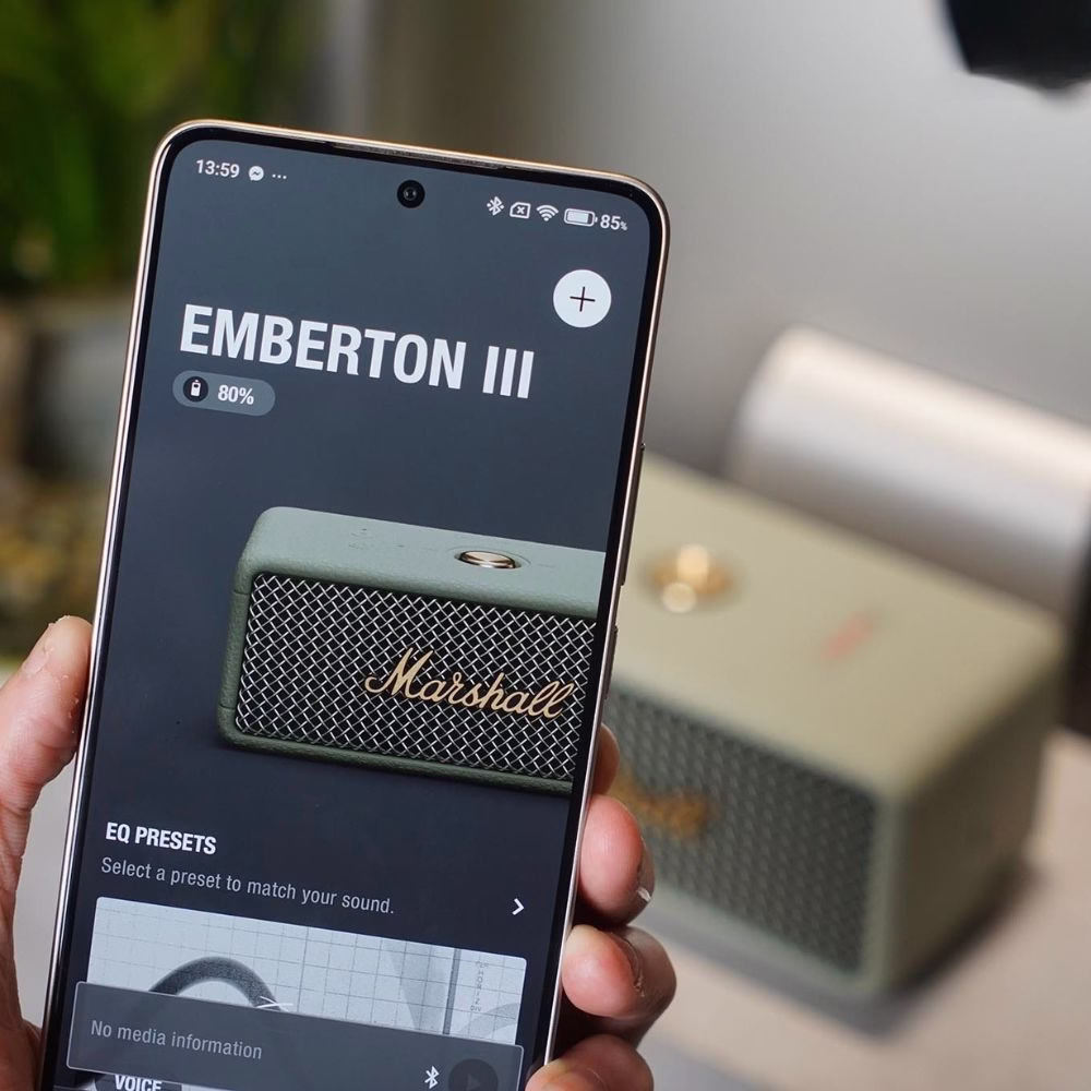 Налаштування еквалайзера в додатку Marshall Bluetooth на смартфоні